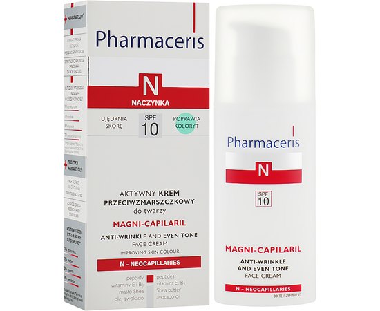 Активный крем против морщин для лица Pharmaceris N Magni-Capilaril Active Anti-Wrinkle Cream, 50 ml, изображение 2