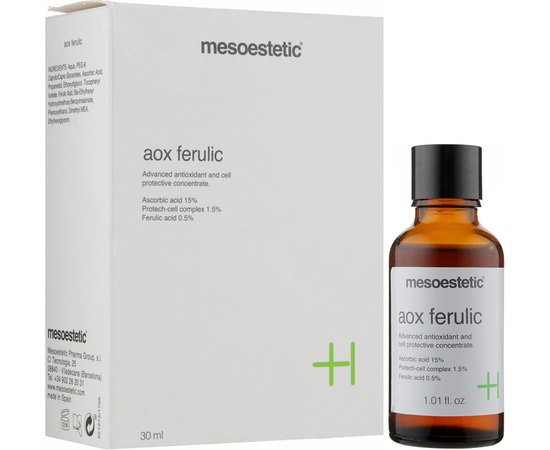 Mesoestetic AOX Ferulic Антиоксидантна сироватка з феруловою кислотою, 30 мл, фото _ab__is.image_number.default