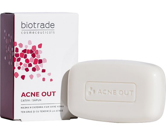 Biotrade Acne Out Soap For Gentle Cleansing Мыло против угревого высыпания, 100 г, изображение 2