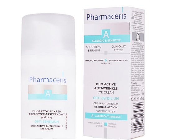 Двухактивный крем от морщин для кожи вокруг глаз Pharmaceris A Opti-Sensilium, 15 ml, изображение 2