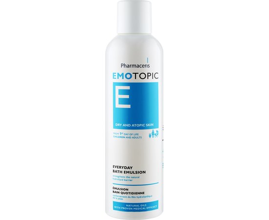 Эмульсия для ежедневного купания Pharmaceris E Emotopic Everyday Bath Emulsion, изображение 2 Эмульсия для ежедневного купания Pharmaceris E Emotopic Everyday Bath Emulsion, изображение 2