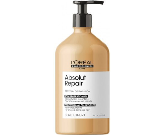 Кондиционер для интенсивного восстановления поврежденных волос L'Oreal Professionnel Serie Expert Absolut Repair Gold Quinoa+Protein Conditioner, изображение 3