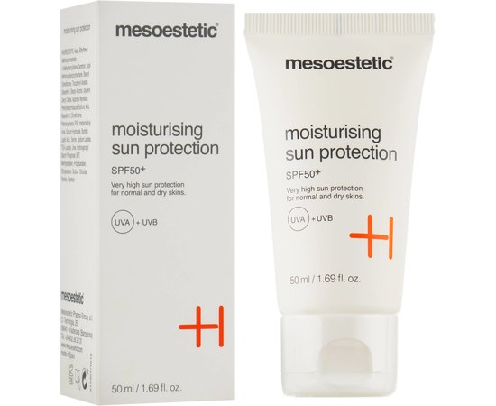 Крем для полной защиты от солнца SPF50+ Mesoestetic Moisturising sun protection, 50 ml, изображение 2
