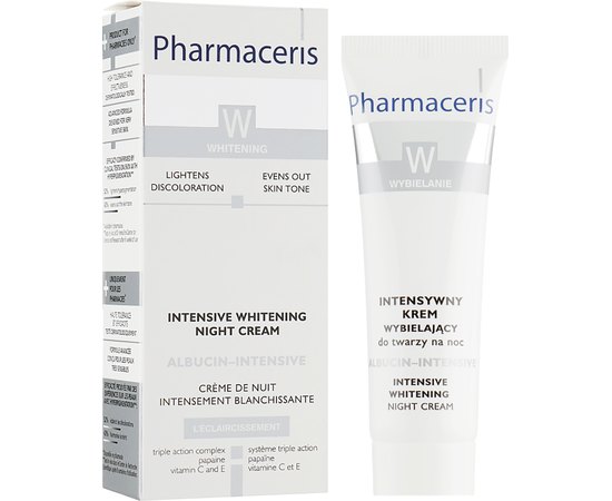 Ночной крем интенсивный с осветляющим комплексом Pharmaceris W Albucin-Intensive, 30 ml, изображение 2