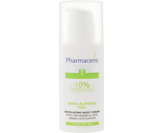 Pharmaceris T Sebo-Almond-Peel 10% Exfoliting Night Cream Нічний крем-пілінг з 10% мигдальної кислотою, 50 мл, фото 