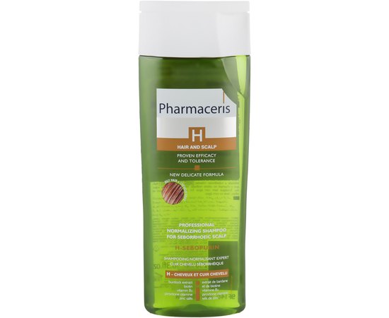 Pharmaceris H H-Sebopurin Shampoo for Seborrheic Scalp Нормалізуючий шампунь для жирного волосся і себорейної шкіри голови, 250 мл, фото 