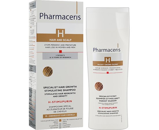 Шампунь для стимуляции роста волос Pharmaceris H-Stimupurin Specialist Hair Growth Stimulating Shampoo, 250 ml, изображение 2