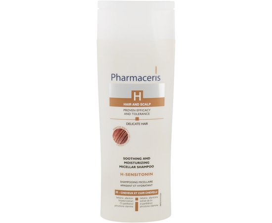 Pharmaceris H H-Sensitonin Micellar Soothing And Moisturizing Shampoo Спеціалізований заспокійливий шампунь для чутливої шкіри голови, 250 мл, фото 