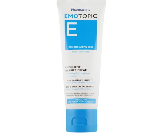 Pharmaceris E Emotopic Emollient Barrier Cream Пом'якшувальний крем для обличчя та тіла, для сухої і схильної до атопічного дерматиту шкіри, 75 мл, фото 
