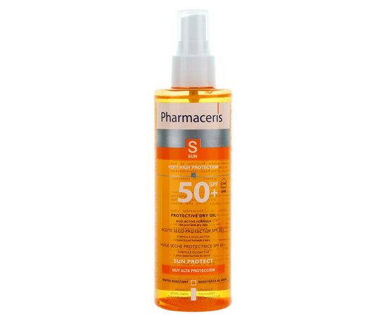Pharmaceris S Protective Dry Oil SPF 50 Сонцезахисний масло SPF 50, 200 мл, фото 