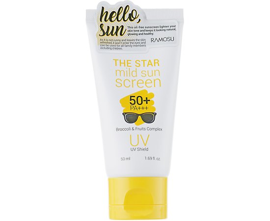 Солнцезащитный крем для лица SPF50+ PA+++ Ramosu Star Mild SunScreen, 50 ml