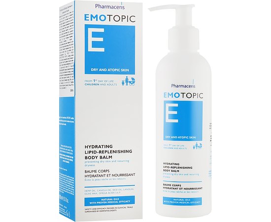 Увлажняющий бальзам для сухой и склонной к атопическому дерматиту кожи Pharmaceris E Emotopic Hydrating Lipid-Replenishing Body Balm, изображение 2
