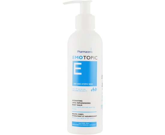 Pharmaceris E Emotopic Hydrating Lipid-Replenishing Body Balm Зволожуючий бальзам для сухої і схильної до атопічного дерматиту шкіри, фото 