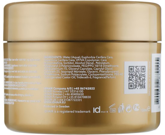 Воск для надежной укладки id Hair Gold Control Wax Strong Hold, 100 ml, изображение 2