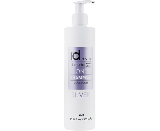 Шампунь для осветленных и блондированных волос id Hair Elements XCLS Silver Blonde Shampoo, изображение 2