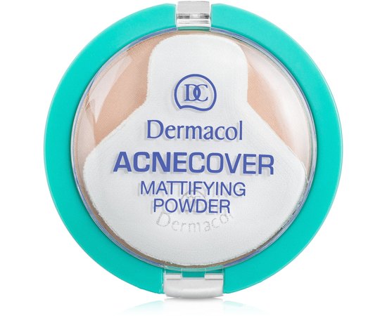Dermacol Acnecover Mattifying Powder - Матирующая компактная пудра для проблемной кожи, 11 г, изображение 2