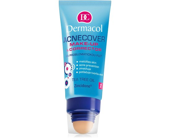 Dermacol Make-Up Acnecover and Corrector - Тональний крем з коректором для проблемної шкіри, 33 мл, фото 
