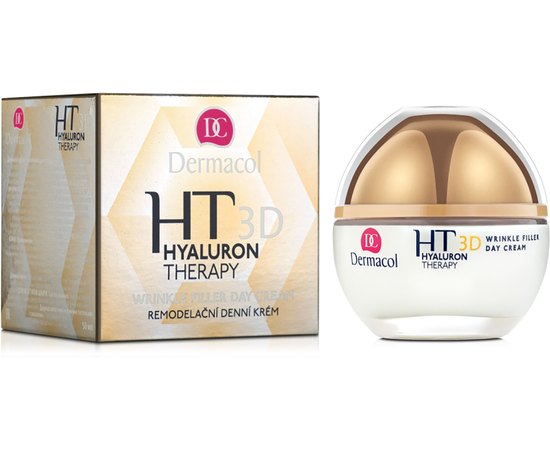 Дневной крем с гиалуроновой кислотой Dermacol Hyaluron Therapy 3D Wrinkle Filler Day Cream, 50 ml, изображение 2