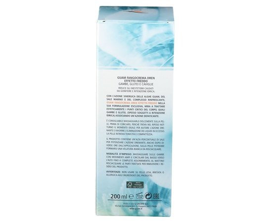 GUAM Fangocrema Dren Effetto Freddo Фанг крем Холодна Формула з дренажним ефектом, 200 мл, фото _ab__is.image_number.default GUAM Fangocrema Dren Effetto Freddo Фанг крем Холодна Формула з дренажним ефектом, 200 мл, фото _ab__is.image_number.default