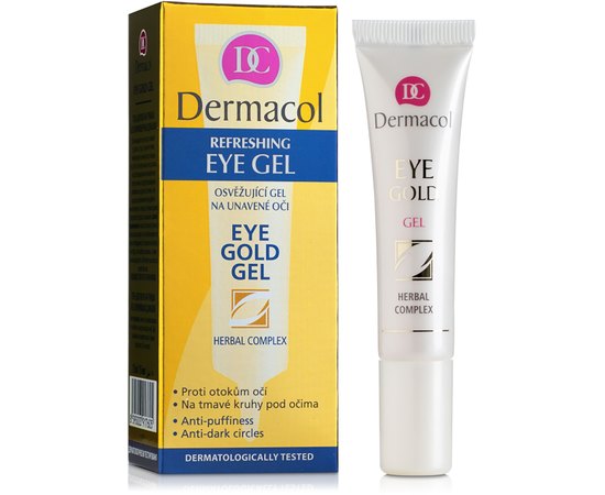 Гель для век против темных кругов под глазами Dermacol Eye Gold Gel, 15 ml, изображение 2