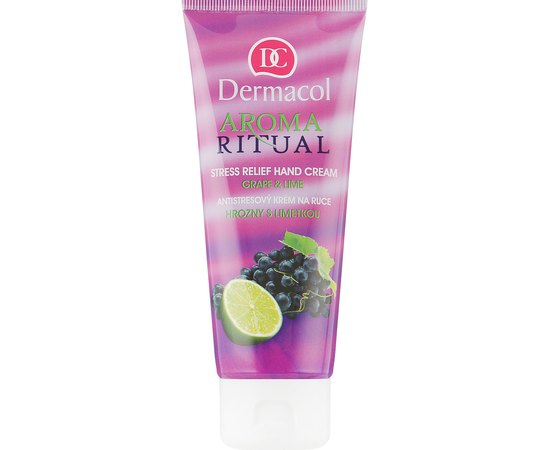 Крем для рук смягчающий Виноград и лайм Dermacol Body Aroma Ritual Anti-Stress Hand Cream, 100 ml