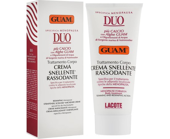 GUAM DUO Trattamento corpo Crema Snellente Rassodante Крем підтягаючий Стрункий силует спеціальний під час менопаузи, 200 мл, фото _ab__is.image_number.default