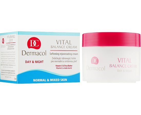Dermacol Face Care Vital Balance - Крем пом'якшує відновлює для нормальної та комбінованої шкіри, 50 мл, фото _ab__is.image_number.default