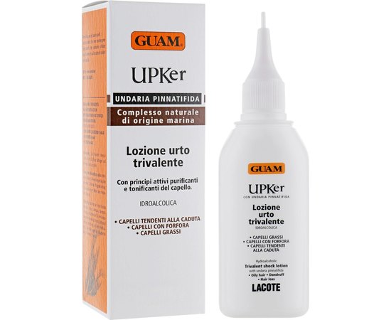 Лосьон для волос тройного действия GUAM UPKer Lozione Urto Trivalente, 100 ml, изображение 2