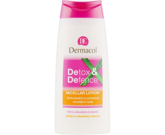 Dermacol Detox & Defence Micellar Lotion - Детоксіцірующая і захисна міцелярная вода, 200 мл, фото 