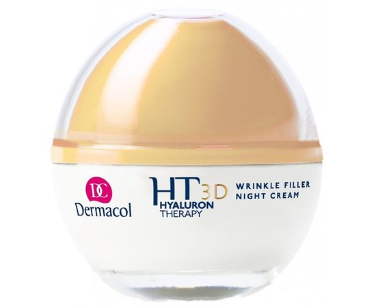 Dermacol Hyaluron Therapy 3D Wrinkle Filler Night Cream Нічний крем з гіалуроновою кислотою, 50 мл, фото 