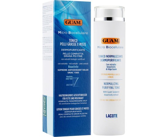 Очищающий гель микробиоклеточный для жирной и комбинированной кожи GUAM Gel Detergente Pelli Grasse-Miste, 200 ml, изображение 2