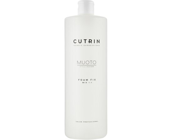 Пінний нейтралізатор для нормального або для волосся, що важко піддається завивці Cutrin Muoto Foam Fix, 1000 ml, фото 