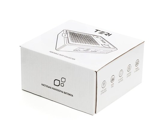 Профессиональная настольная маникюрная вытяжка черная 800 M 2021 Teri, изображение 3