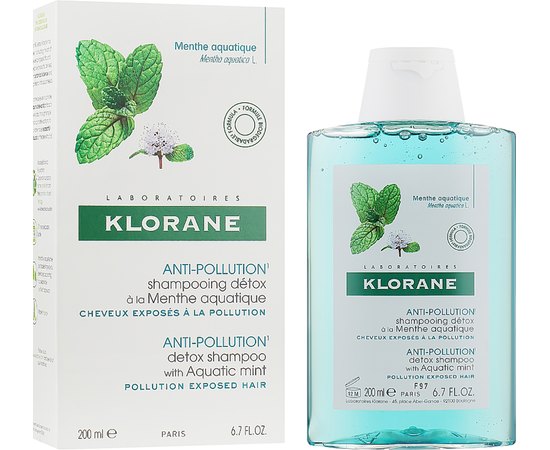 Klorane Shampoo With Mentha Aquatica Шампунь-детокс з екстрактом водної м'яти, 200 мл, фото _ab__is.image_number.default