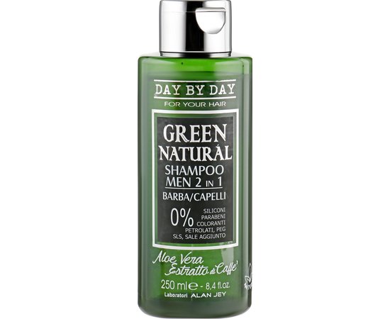 Шампунь мужской 2 в 1 для бороды и волос Alan Jey Green Natural Shampoo 2 in 1, 250 ml