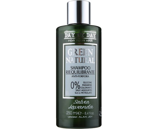 Шампунь, що ребалансує проти лупи Alan Jey Green Natural Shampoo Riequilibrante, 250 ml, фото 