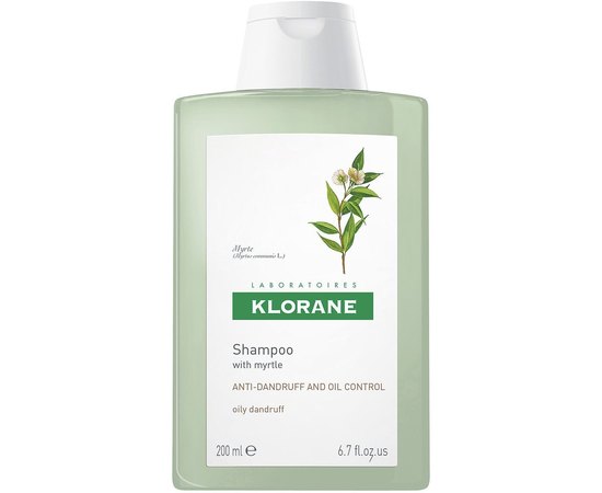 Шампунь с экстрактом мирта против жирной перхоти Klorane Shampoo With Myrtle, 200 ml