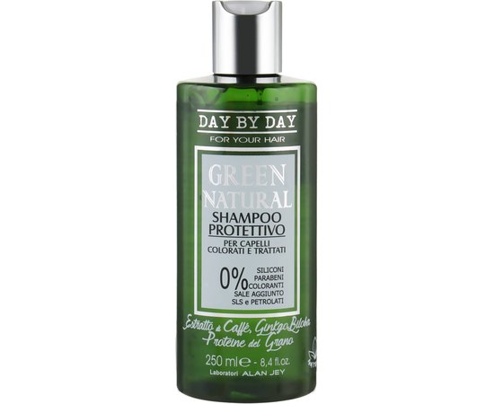 Шампунь Захист кольору Alan Jey Green Natural Shampoo Protettivo, 250 ml, фото 