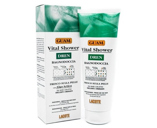 Соль-гель для душа освежающий с дренажным эффектом GUAM Vital Shower, 250 ml, изображение 2