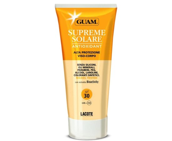 GUAM Supreme Solare Crema Viso-Corpo Alta Protezione Сонцезахисний крем c антиоксидантну дію SPF30, 150 мл, фото _ab__is.image_number.default