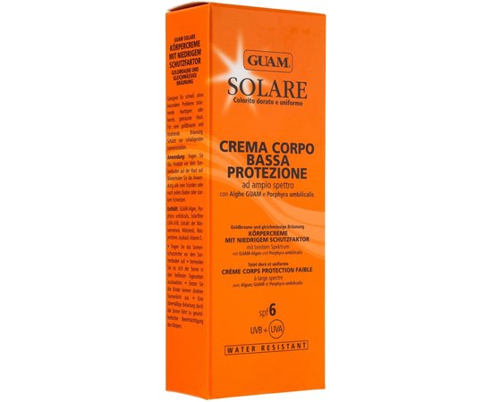 Солнцезащитный крем с антиоксидантным действием SPF6 GUAM Supreme Solare Crema Viso-Corpo Bassa Protezione, 150 ml, изображение 2