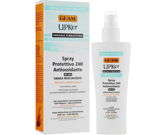 Спрей для волос защита 24 часа GUAM UPKer Urban Care Spray Protettivo Antiossidante Lacote, 150 ml, изображение 2