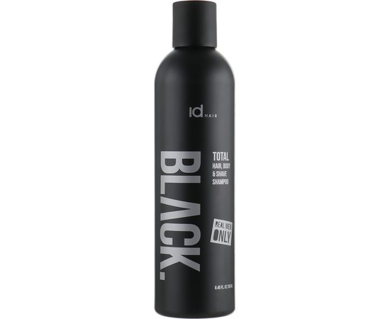 Засіб по догляду за волоссям тілом і для гоління 3 в 1 id Hair Black Total Shampoo 3 in 1, фото _ab__is.image_number.default