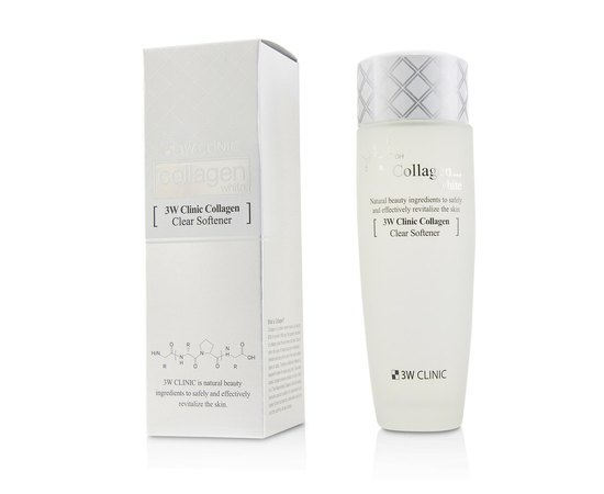 Тонер для лица 3W CLINIC Collagen White Clear Softener, 150 мл, изображение 3