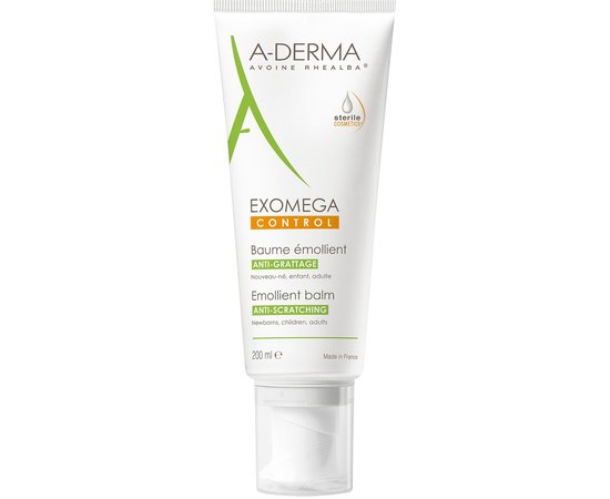 A-Derma Exomega Control Emollient Balm Бальзам для пом'якшення атопічної шкіри обличчя і тіла, фото 