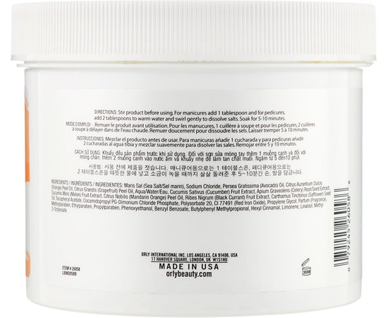 Очищающая ванна для рук и ног Итальянский мандарин Orly, 958 g, изображение 2