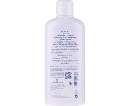 Оздоравливающий шампунь для ежедневного применения Ducray Elution Shampoo, 200 ml, изображение 2