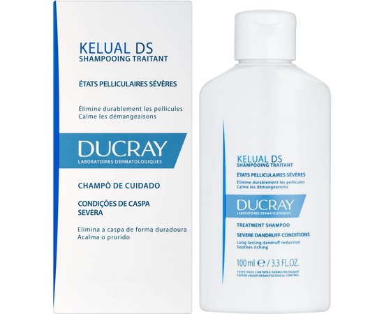Шампунь против стойкой перхоти Ducray Kelual DS Shampoo, 100 ml, изображение 2