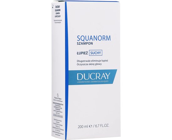 Ducray Squanorm Shampoo Dry Dandruff Шампунь проти сухої лупи, 200 мл, фото _ab__is.image_number.default