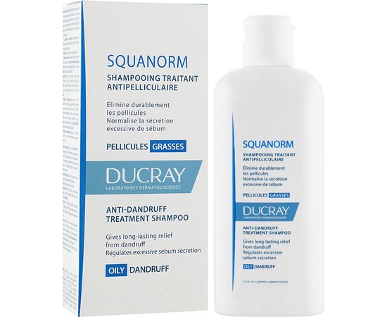 Ducray Squanorm Shampoo Oily Dandruff Шампунь проти жирної лупи, 200 мл, фото _ab__is.image_number.default